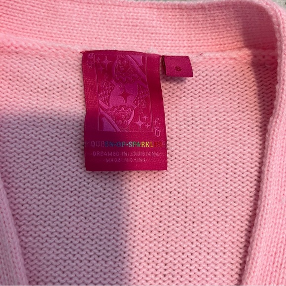 Queen of Sparkles Pink Sequin Nutcracker Cardigan Small NWOT - Picture 2 of 7